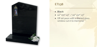 black headstone