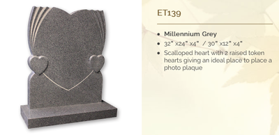 millennium grey headstone