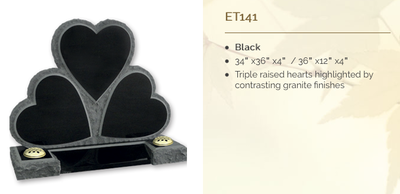 black headstone