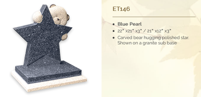 blue pearl headstone