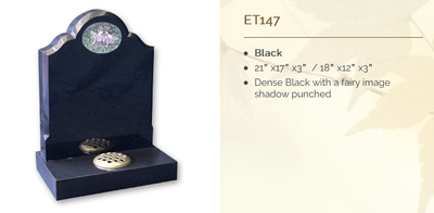 black headstone