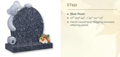 blue pearl headstone