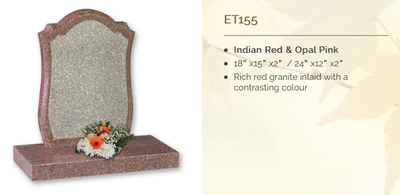 indian red & opal pink headstone
