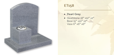 pearl grey headstone