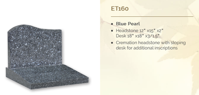 blue pearl headstone