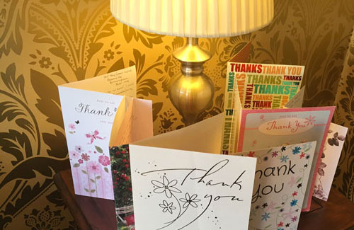 photo of thank you cards