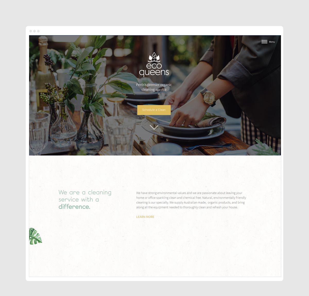 Photo of EcoQueens website homepage by New Method