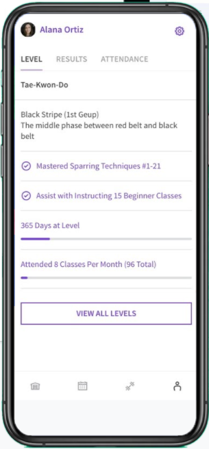 Progression tracking in mobile app