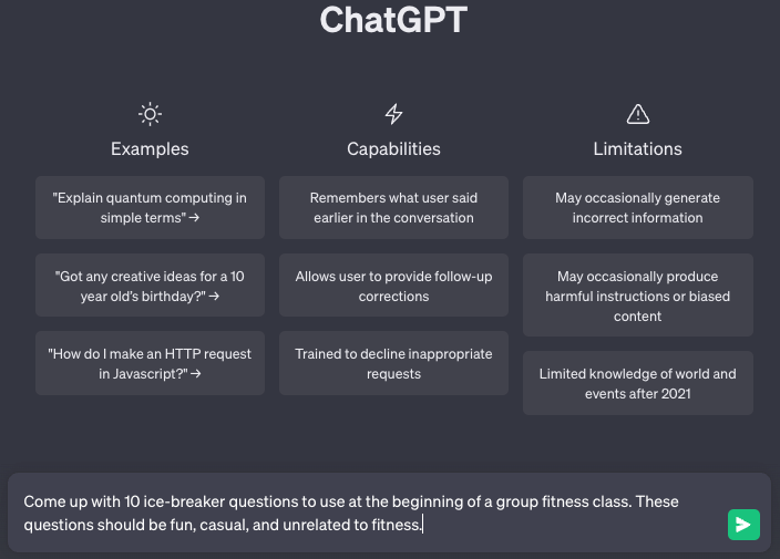 chatgpt for gym owners