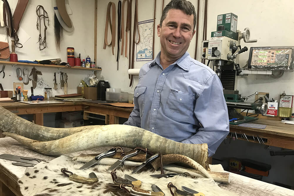 Scott Reed’s distinctive knives are a nod to both his cowboy and outdoorsman roots — from the natural beauty of the materials used to the unrelenting work ethic they deliver.