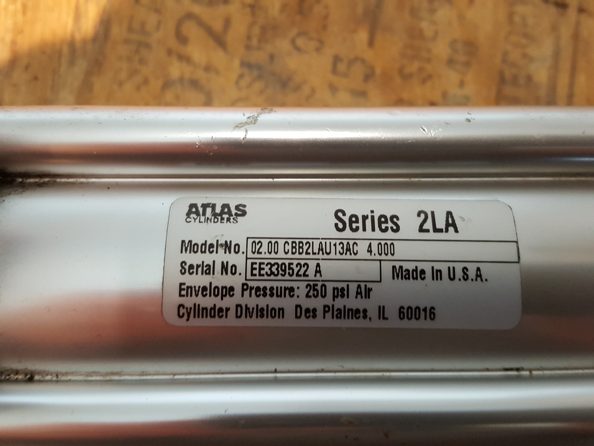 ATLAS CYLINDER (8151) Diligent Equipment Exchange