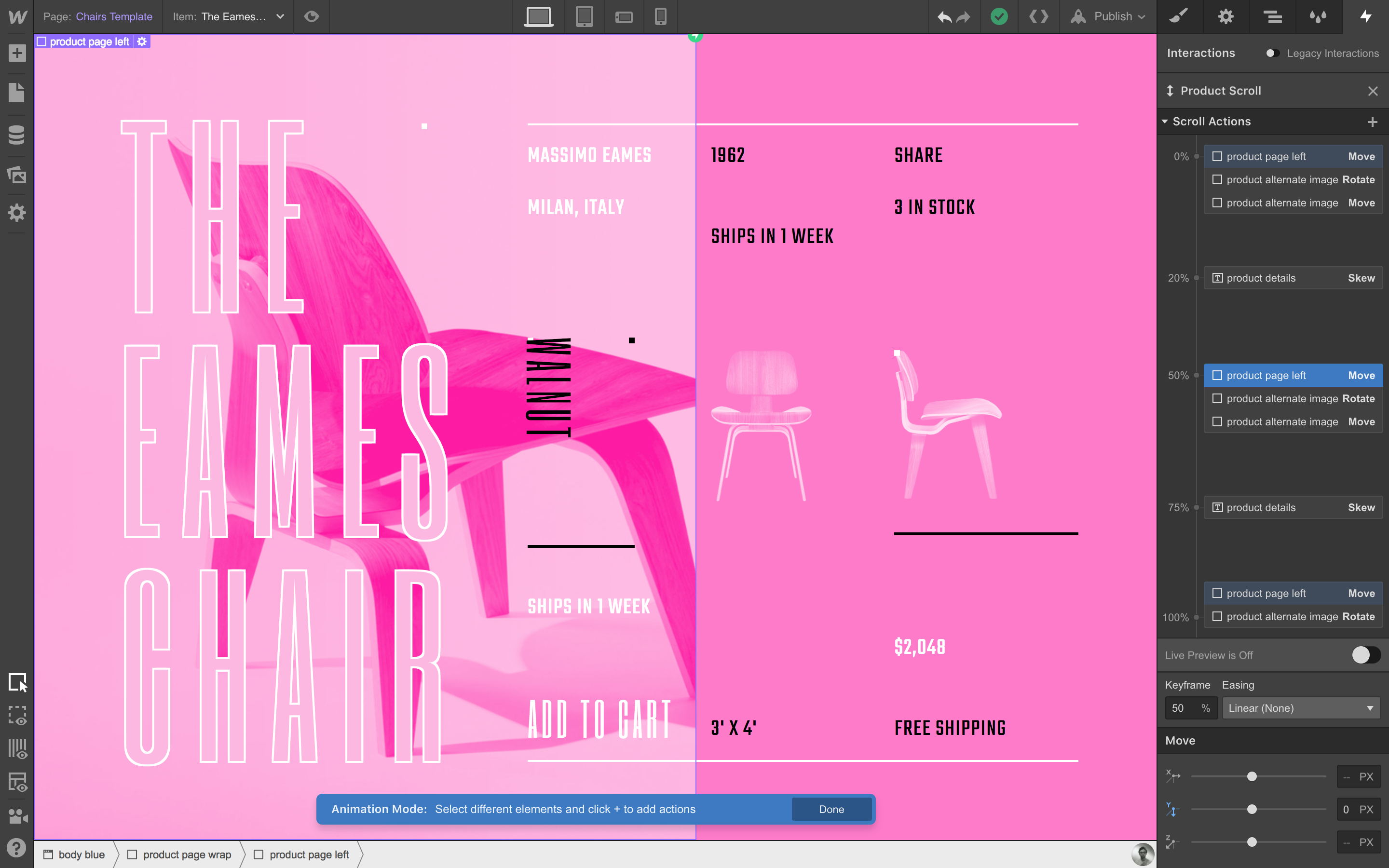 Design custom product grids.
