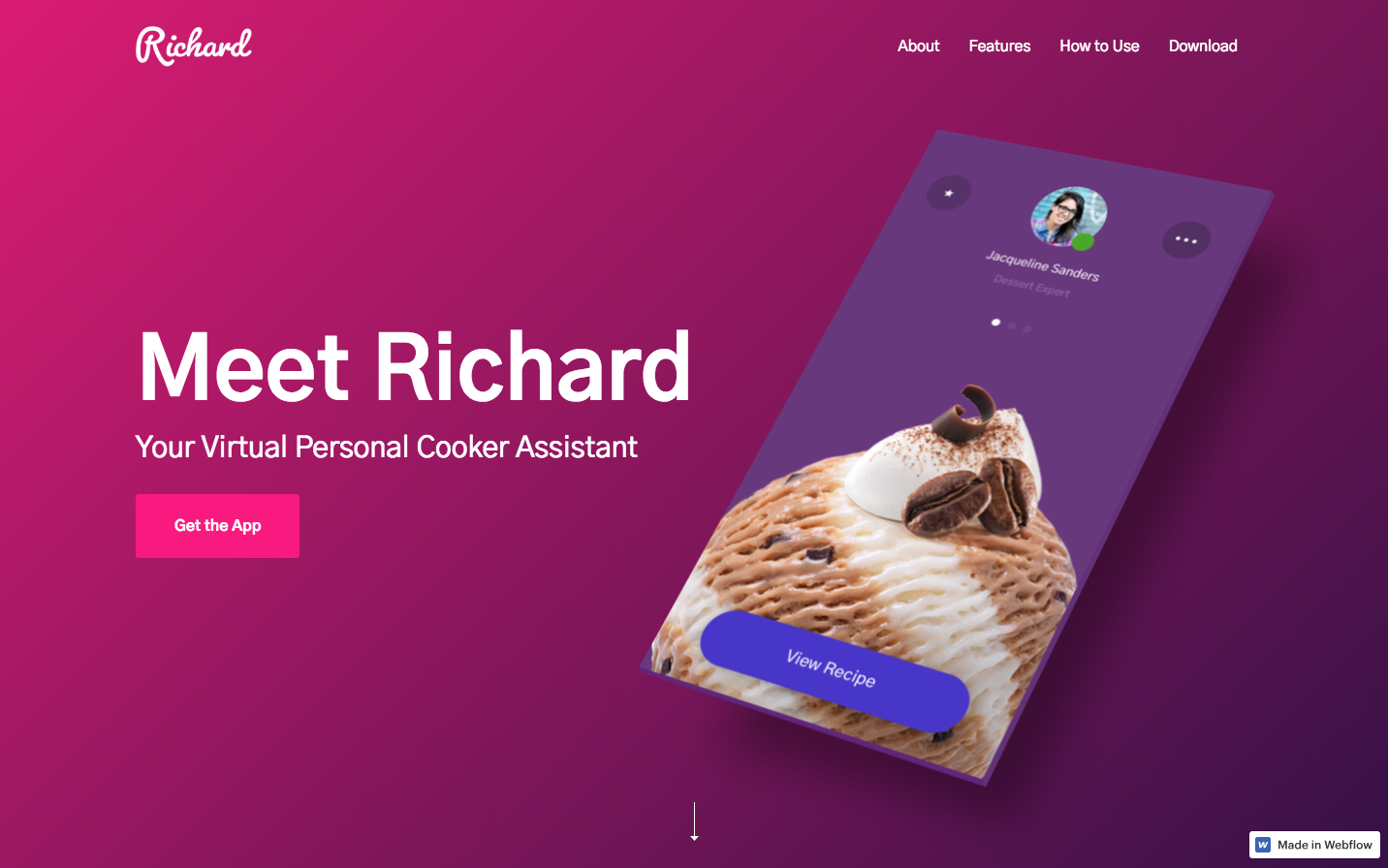Momentum template landing page