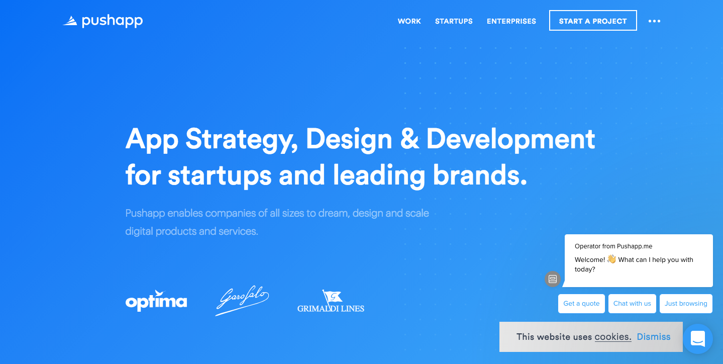 Pushapp homepage