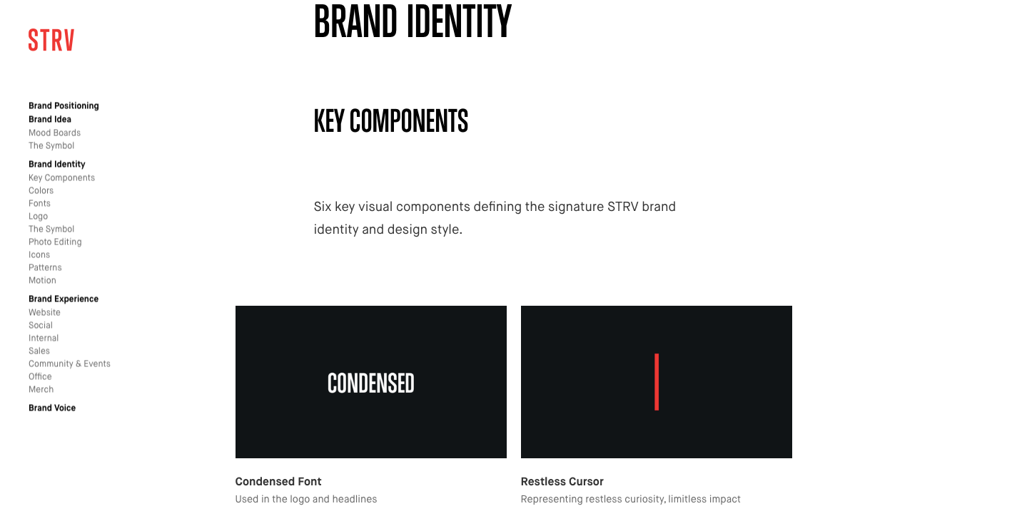 STRV's catalogue of online brand guidelines.