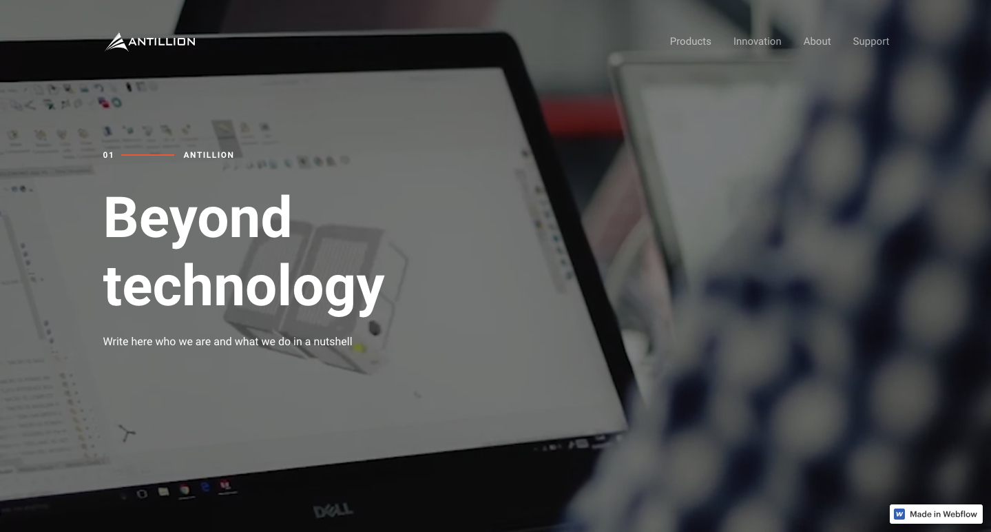Antillion homepage.