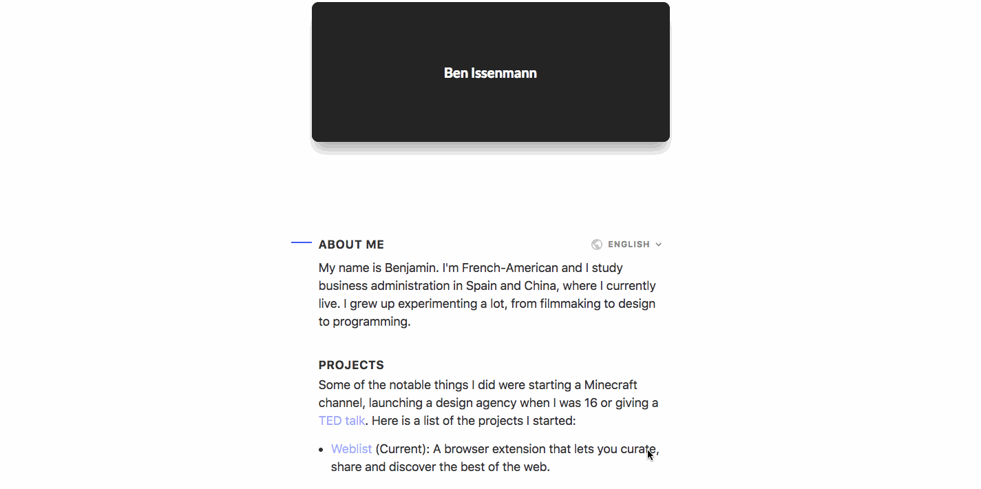 Benjamin Issenmann homepage