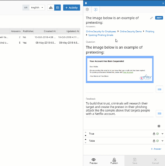 Activity Translation - OttoLearn Adaptive Microlearning