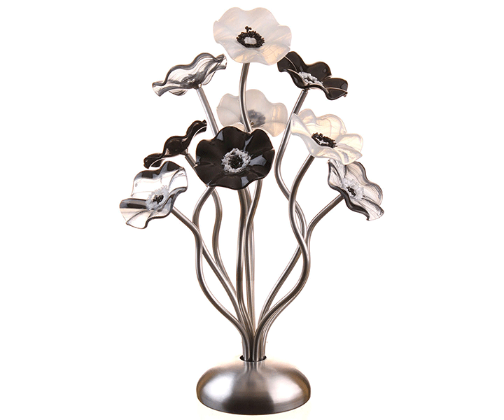9 Flower Black & White