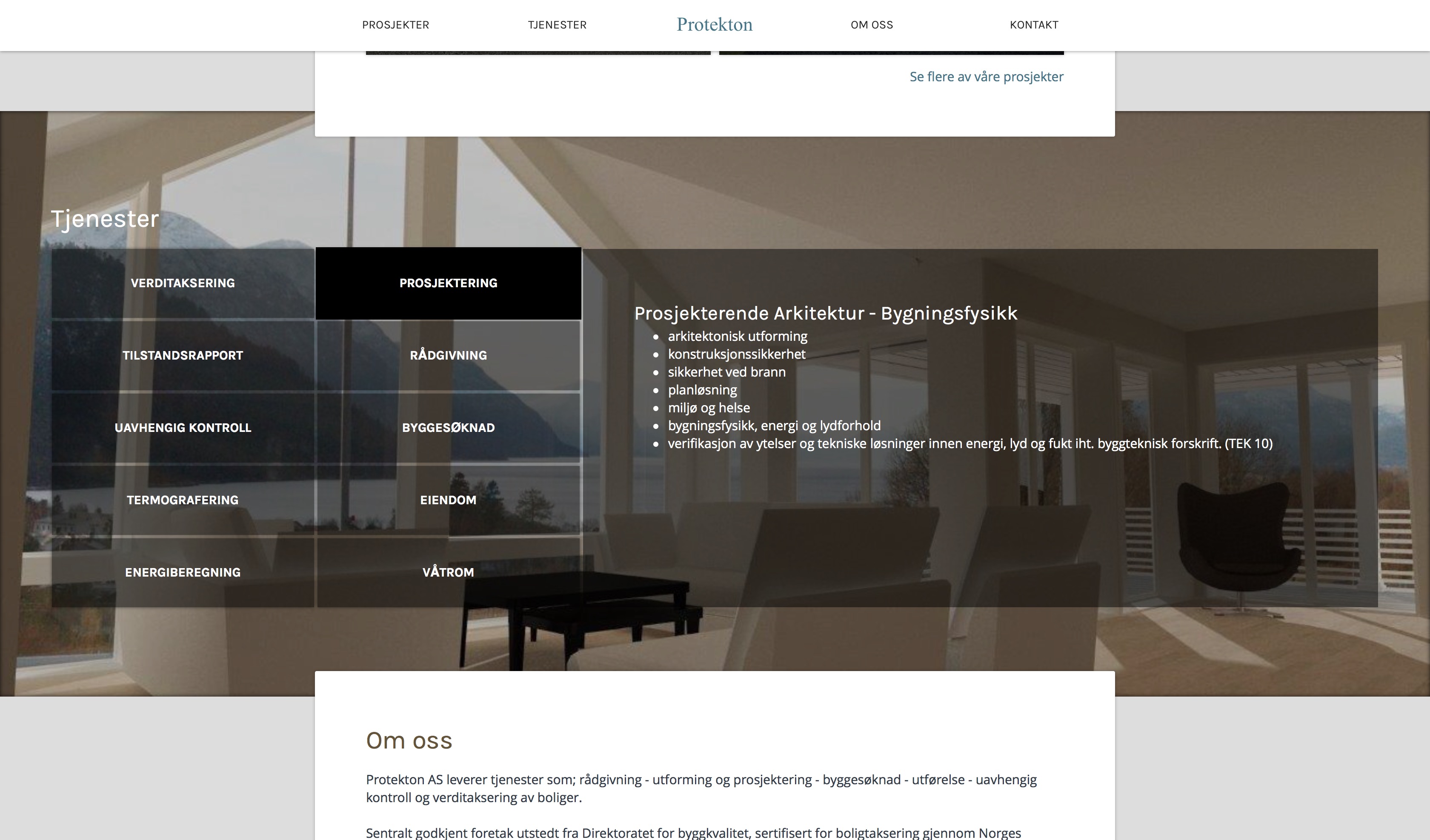Vi har hatt gleden av å designe ny nettside til Protekton, et kreativt og spennende Vestnes-firma som tilbyr alt fra rådgivning og prosjektering, til utforming og taksering av boliger.