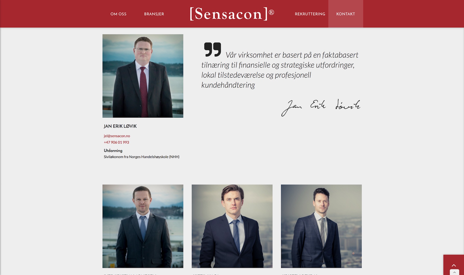 Sensacon er et konsulentbyrå med kontorer i Molde, Oslo og Bergen. De bistår bedrifter med å nå sine fremtidige målsetninger. Se deres nye nettside her!