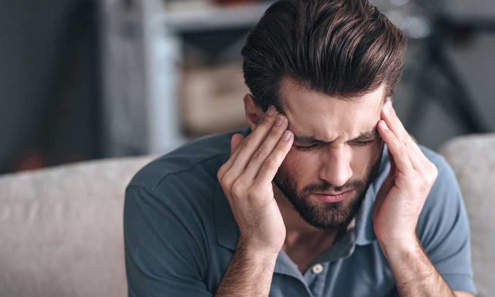 Man with headache