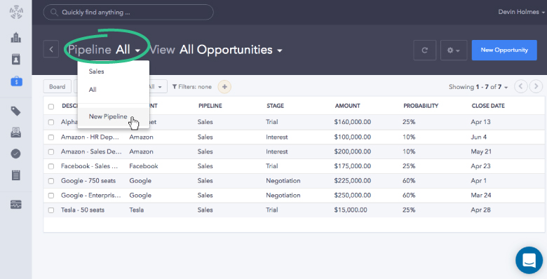 First things first, you’ll want to click on the Propeller drop-down menu and choose New Pipeline