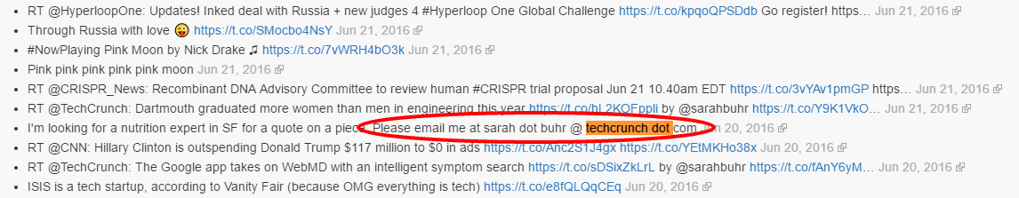 find email on twitter