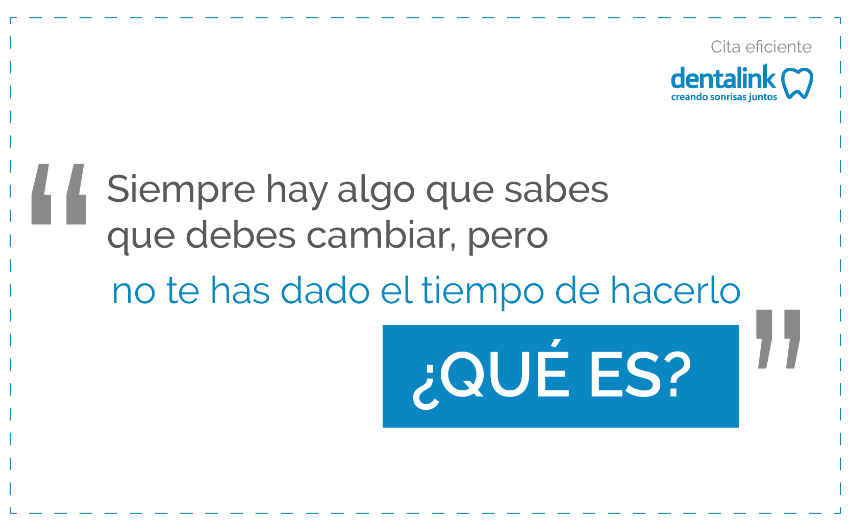 siempre hay algo que debes camibar