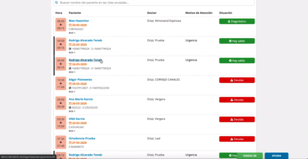 agenda online software dental dentalink