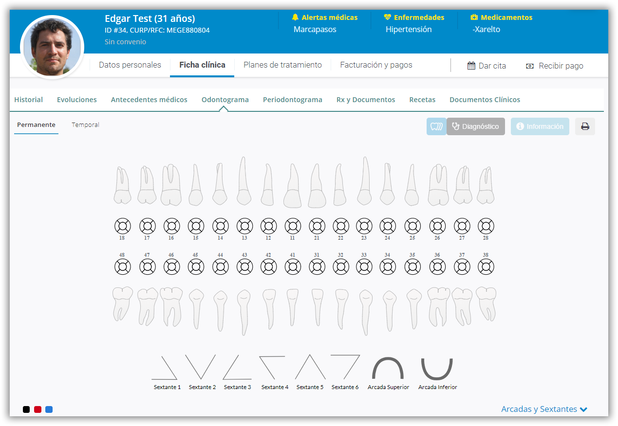 odontograma digital odontologo