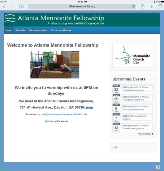 photo of website: old AMF