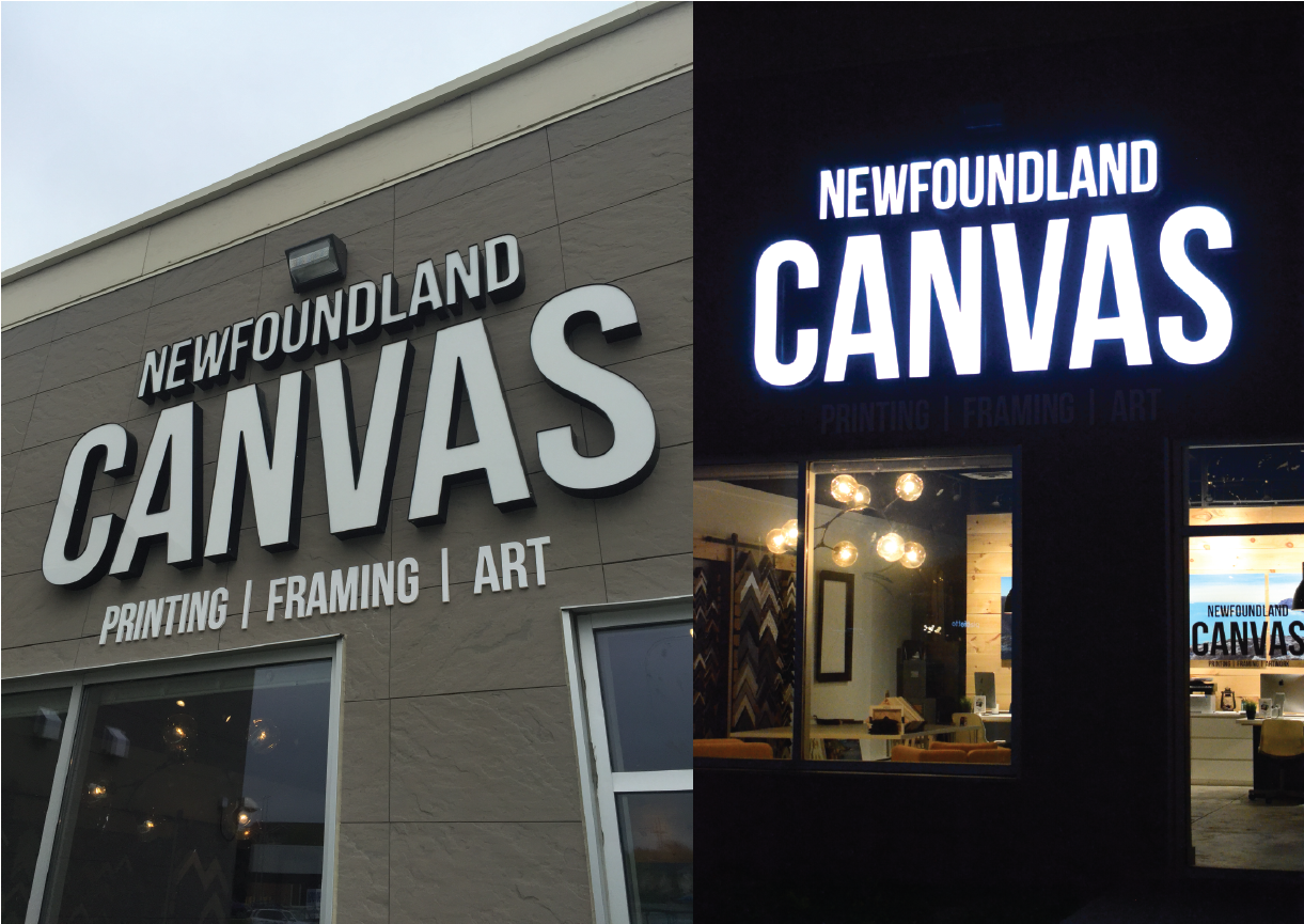 Newfoundland Canvas Channel Letters