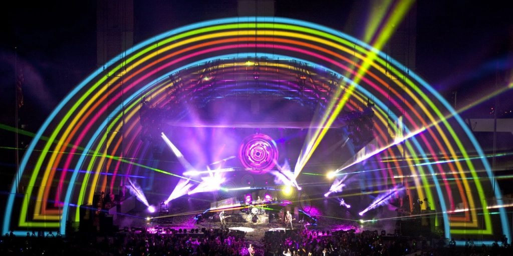 light show at a concert