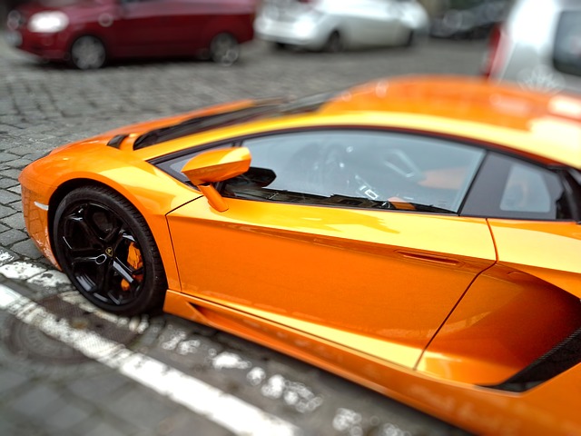 orange sports car