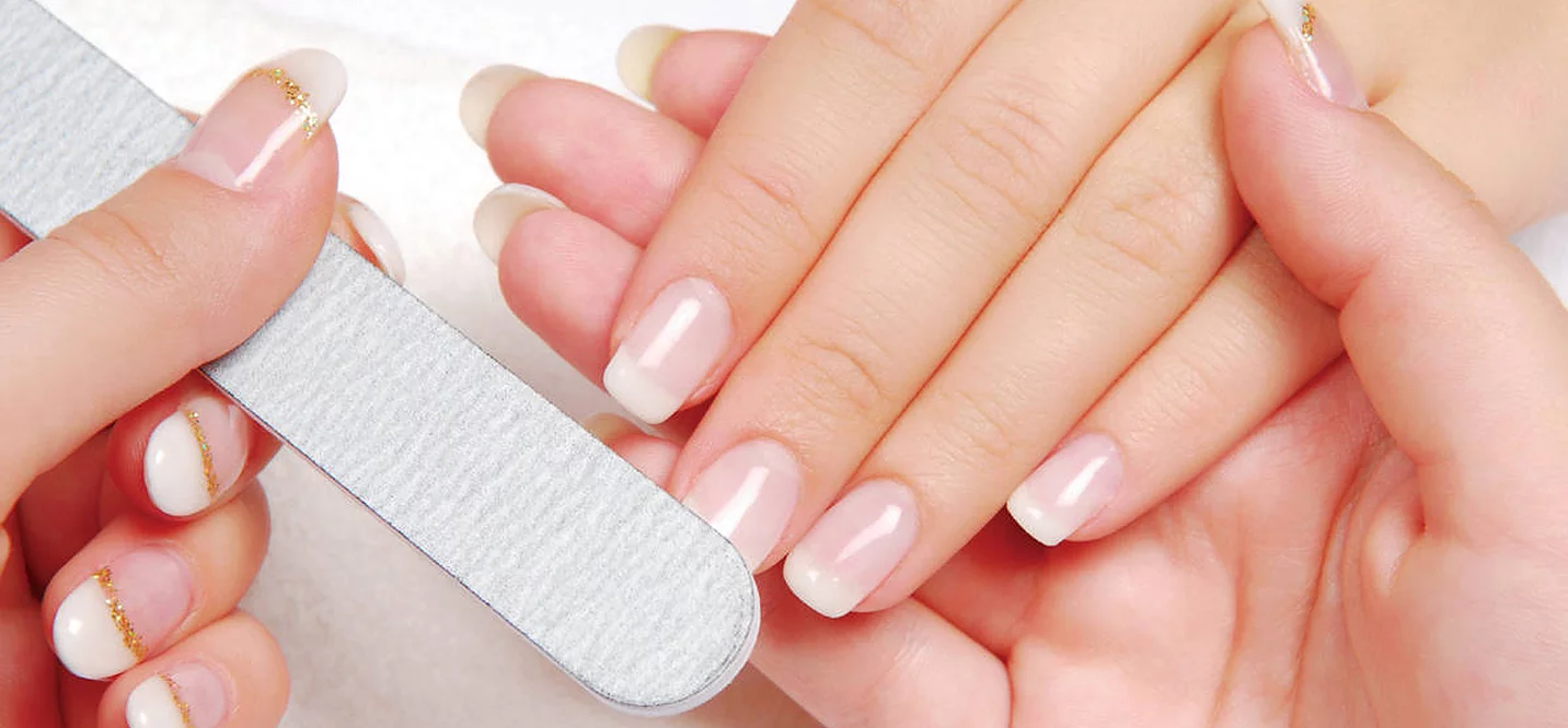 Nails being manicured