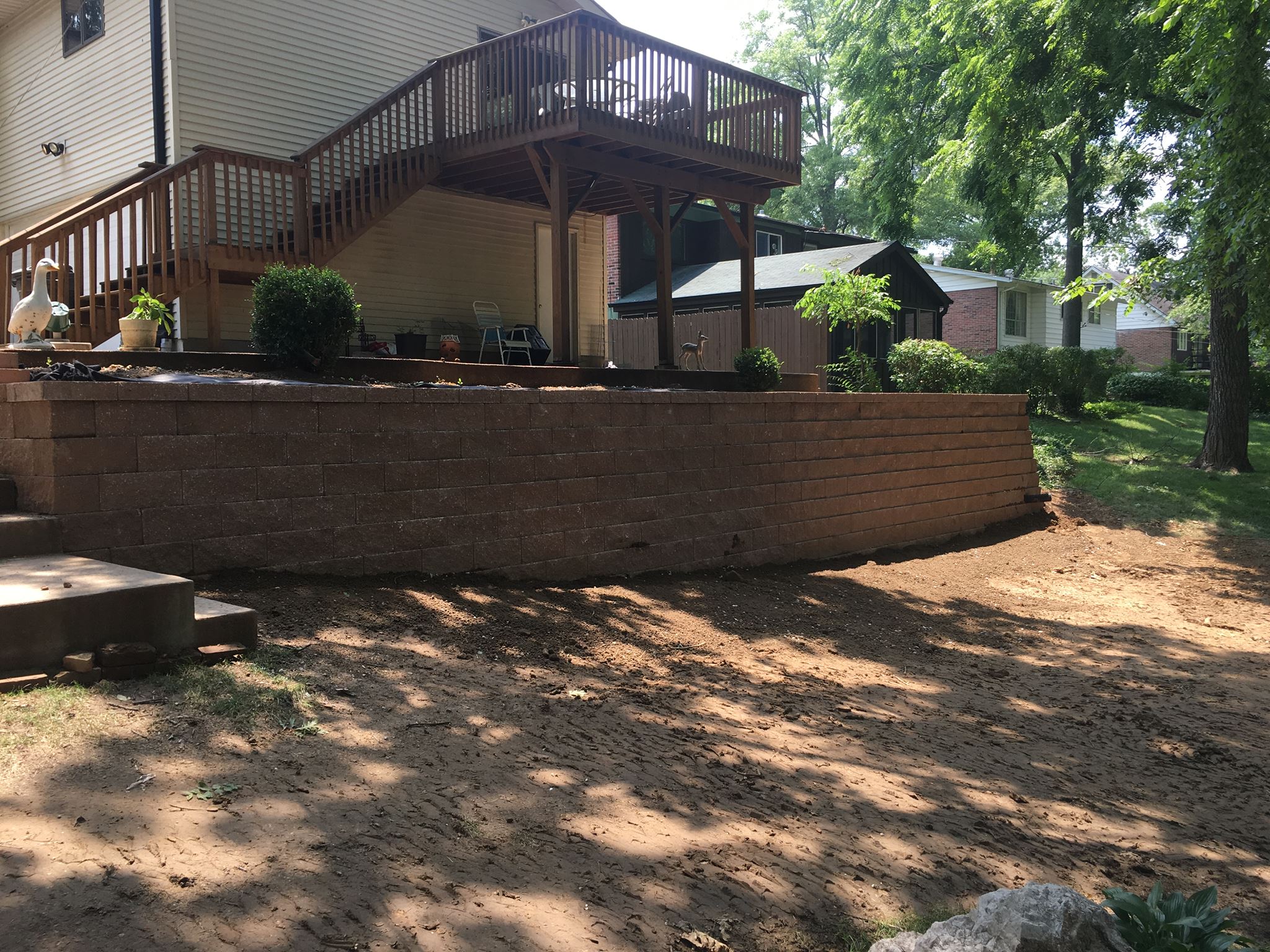 Back Yard Retaining Wall