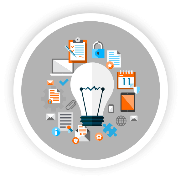 it consulting elements in gray circle
