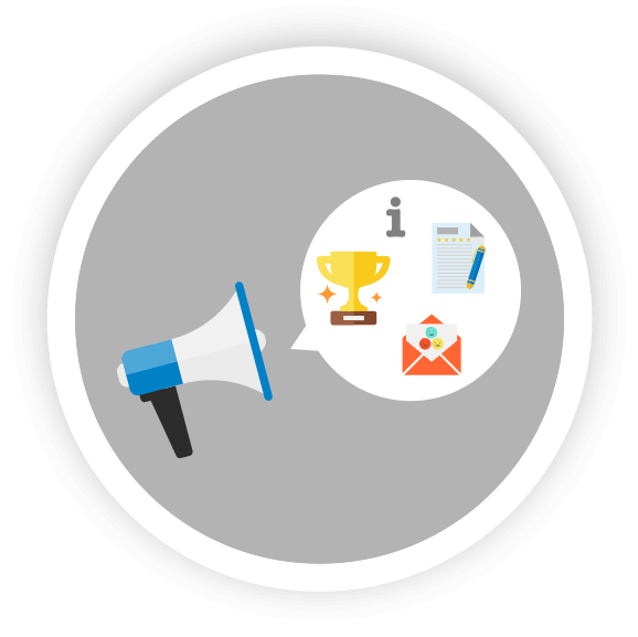 referral elements inside gray circle