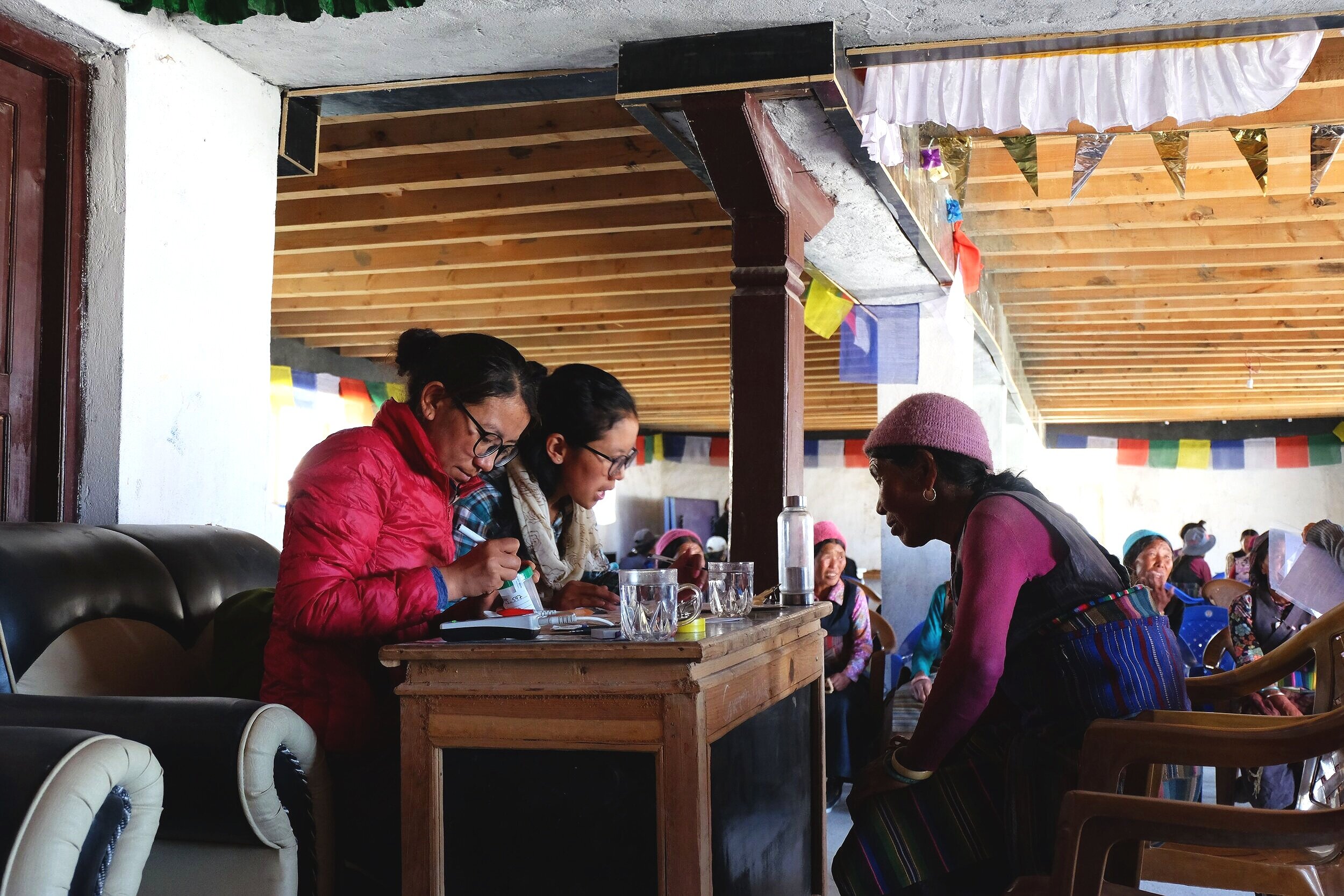 Wangmo helps keep track of research participants to ensure that the reporting is correct.