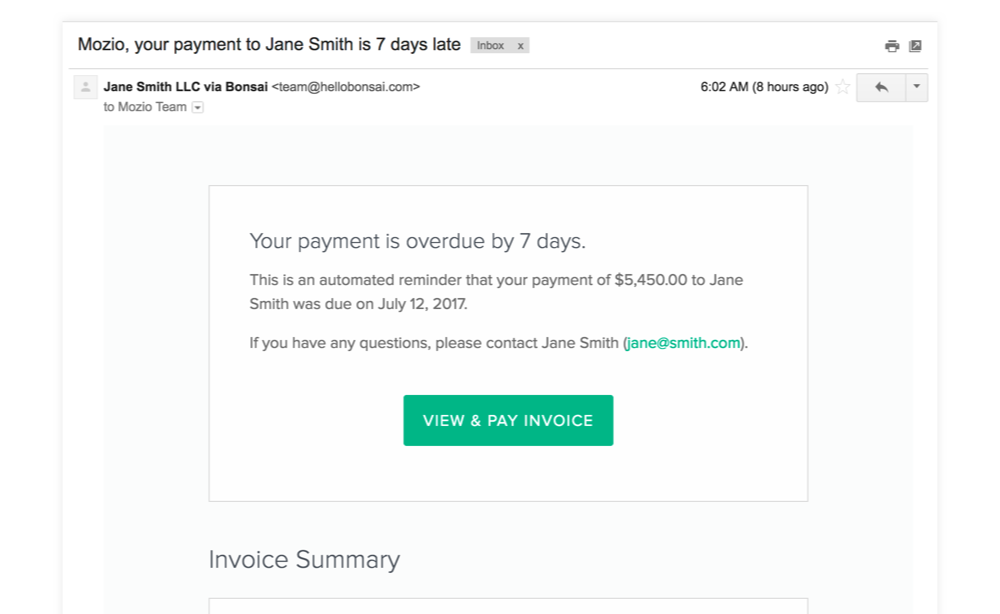 invoicing software for freelancers bonsai