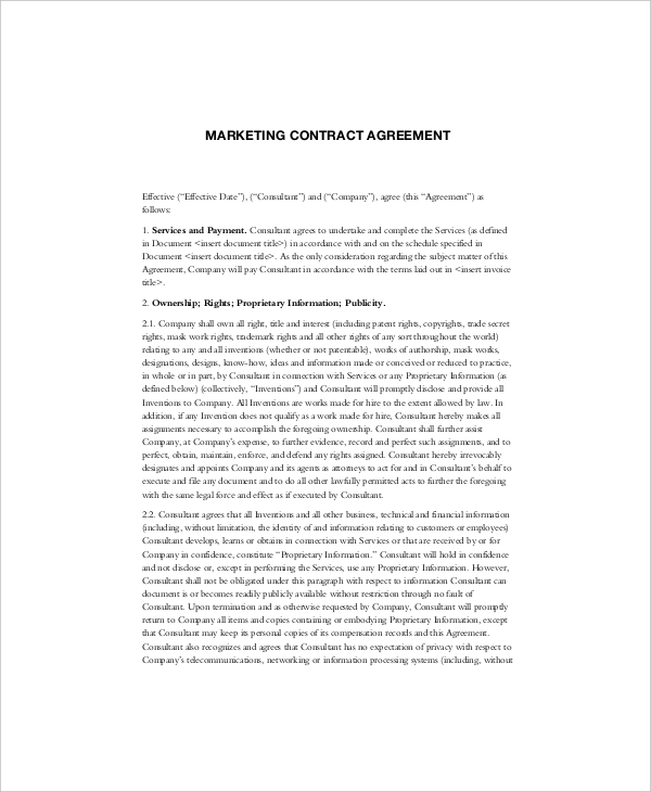 download marketing agency contract template bonsai samples of contract agreements