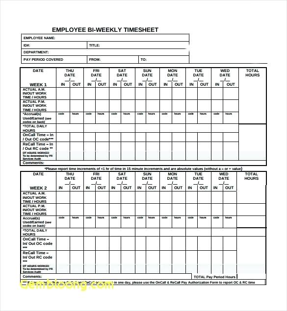 customize and download a biweekly timesheet template bonsai bi weekly time sheet