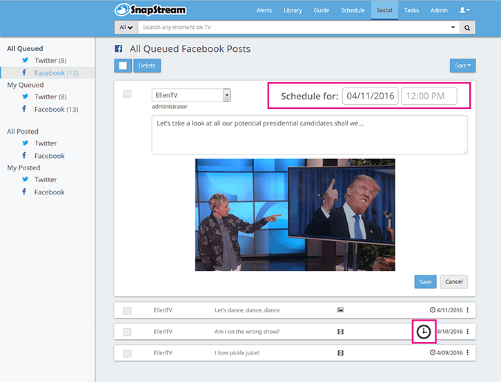 Schedule Tweets and Facebook Posts