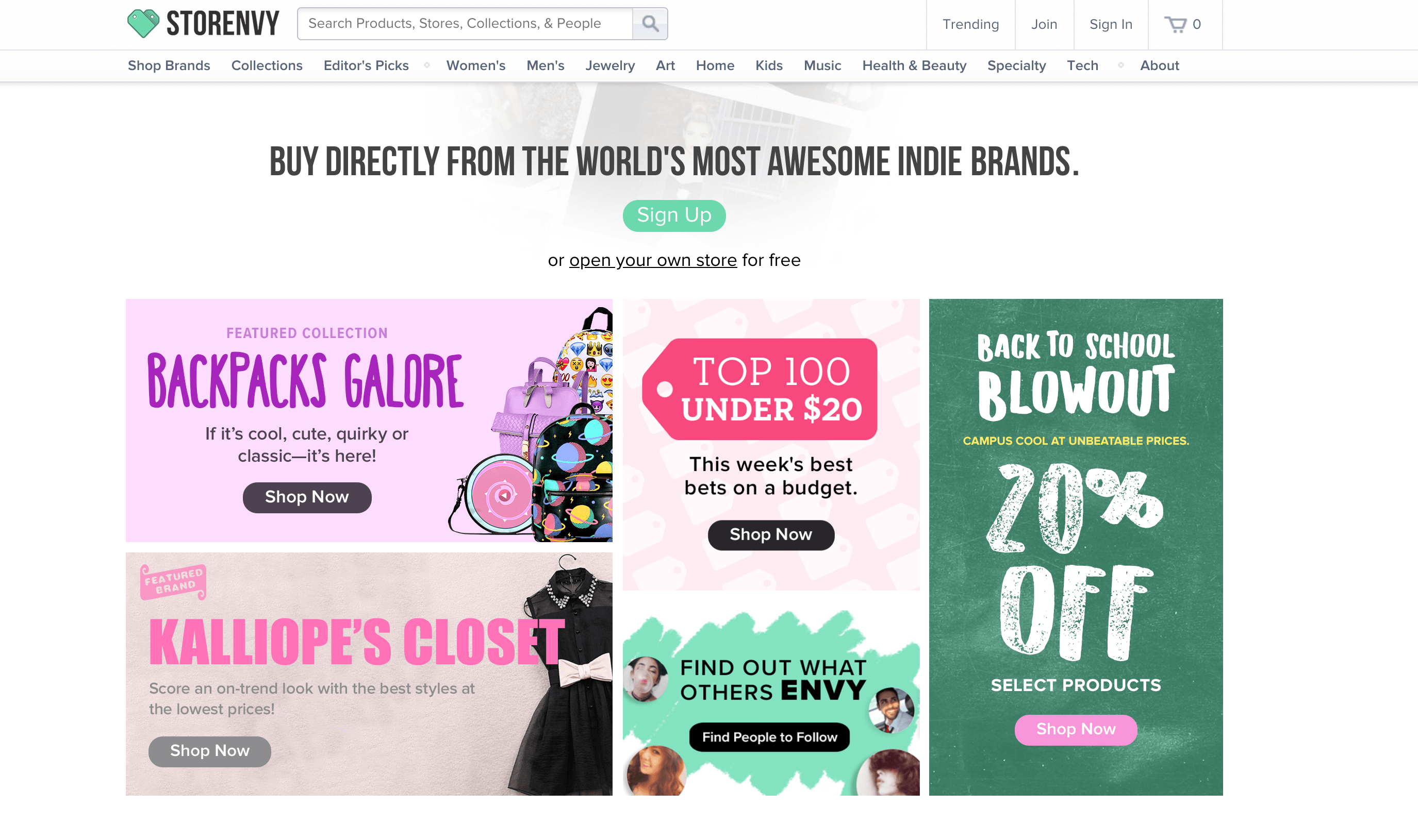 StoreEnvy Webiste