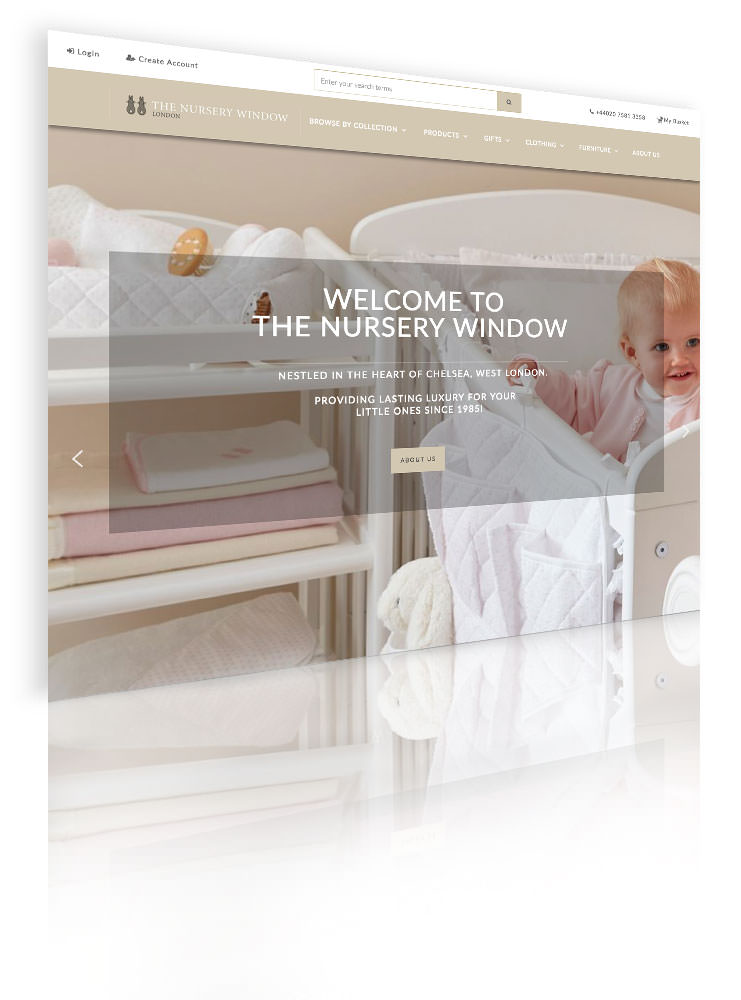 Nursery Window - website screenshot