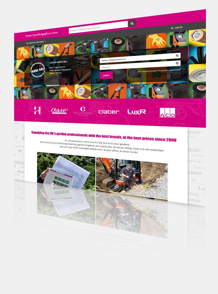Landscapeplus - website screenshot