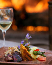 Prickly Pear BBQ Glazed Pork Tenderloin with Jalapeno Cornbread & Red Chile Slaw