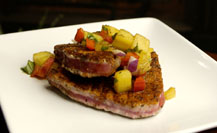 Grilled Ahi Tuna with Caramelized Pineapple Salsa