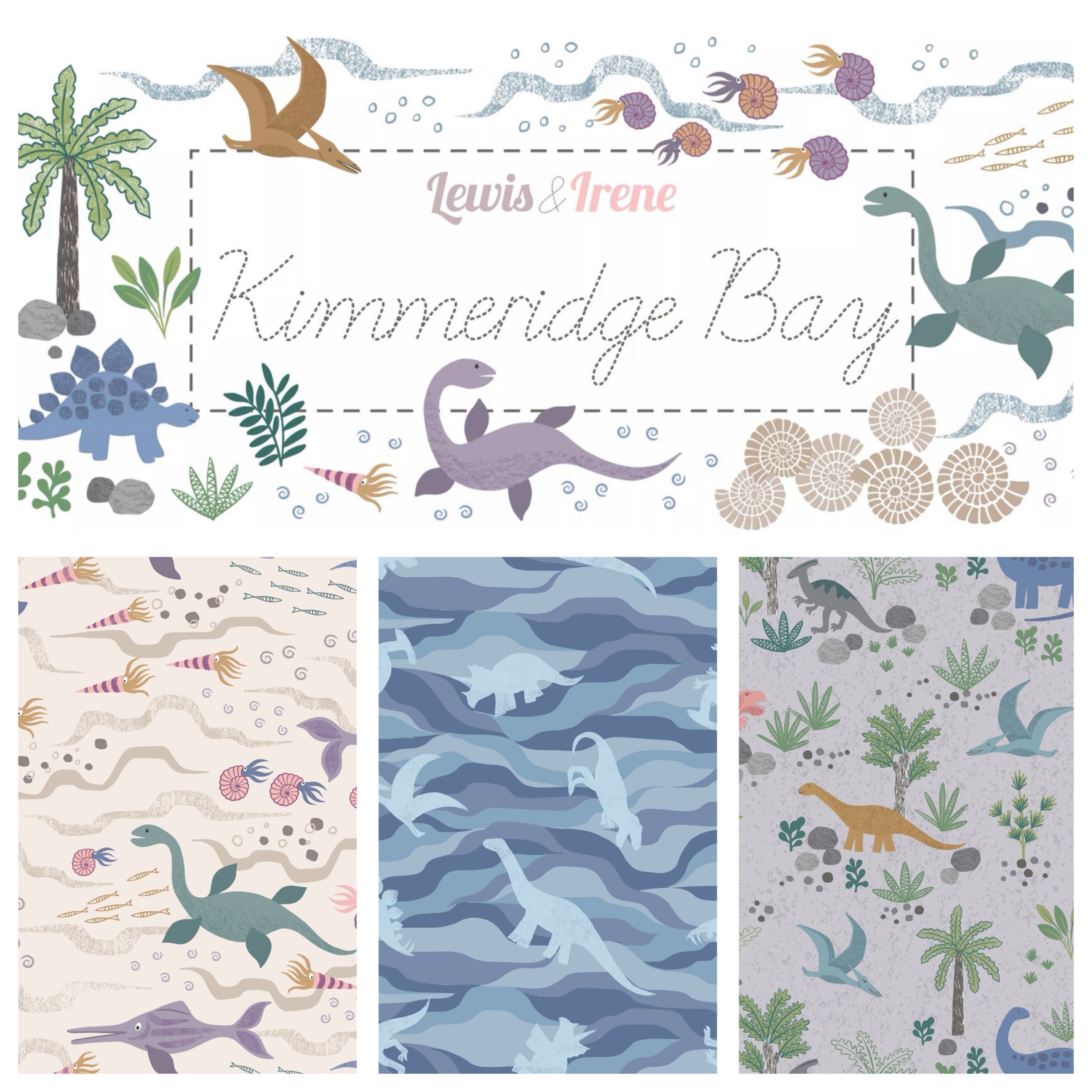 Lewis and Irene Dinosaur fabric